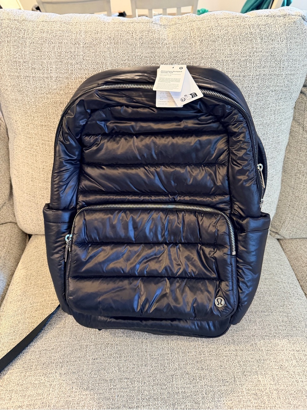 Lululemon Everywhere Backpack 22L Wunder Puff black limited edition NWT - Picture 6 of 15